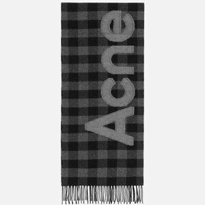 Acne Monochrome Checkered Scarf